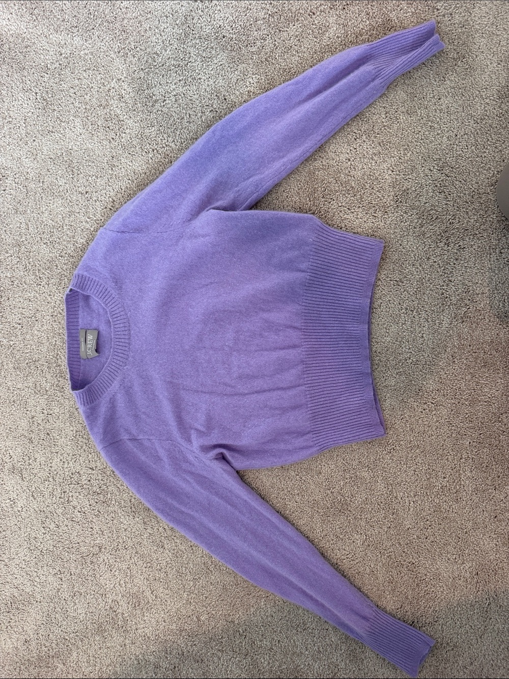 Lavender Cashmere Crewneck Women's Sweater